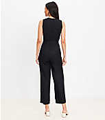 Linen Blend Belted Sleeveless Jumpsuit carousel Product Image 3