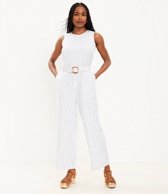 Loft store white jumpsuit