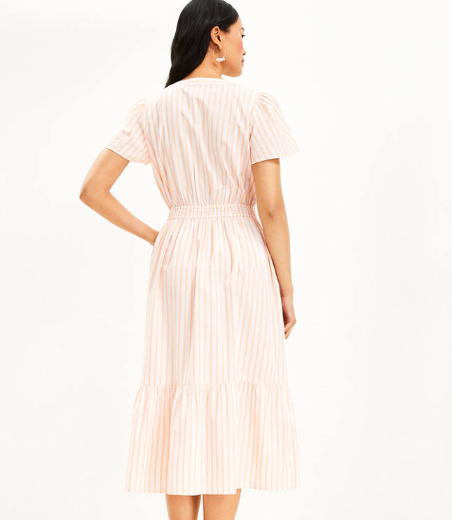 smocked waist midi dress