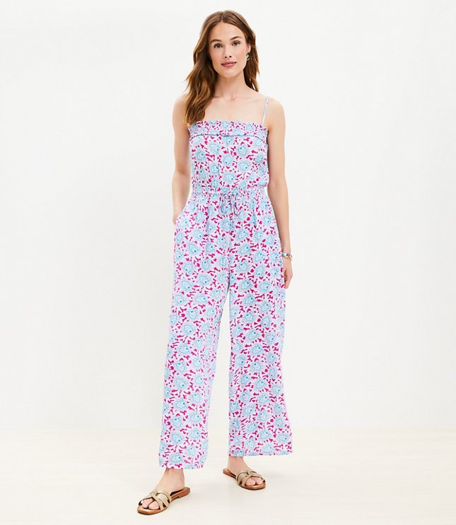Bloom Smocked Strappy Jumpsuit