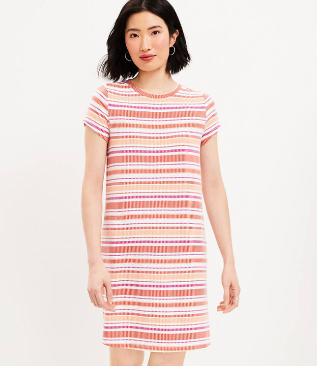 Petite Dot Jacquard Mock Neck Shift Dress