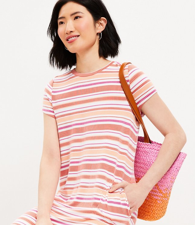 Striped Pocket Tee Dress