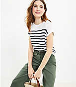 Striped Muscle Sweater Tee carousel Product Image 1