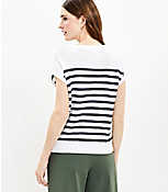 Striped Muscle Sweater Tee carousel Product Image 3