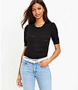 Pointelle Sweater Tee carousel Product Image 1