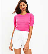Pointelle Sweater Tee carousel Product Image 1