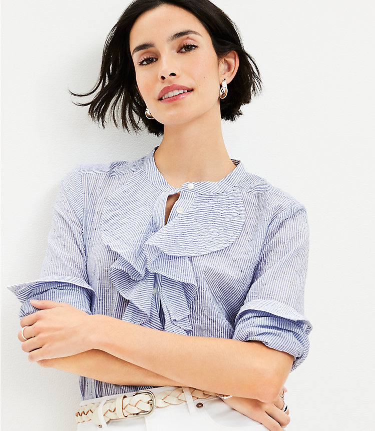 Ruffle Button Blouse image number 1