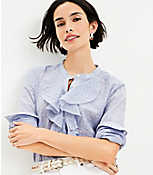 Ruffle Button Blouse carousel Product Image 2