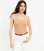 Ribbed Square Neck Sweater Tank Top carousel Product Image 1