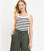 Striped Ribbed Sweater Tank Top carousel Product Image 1