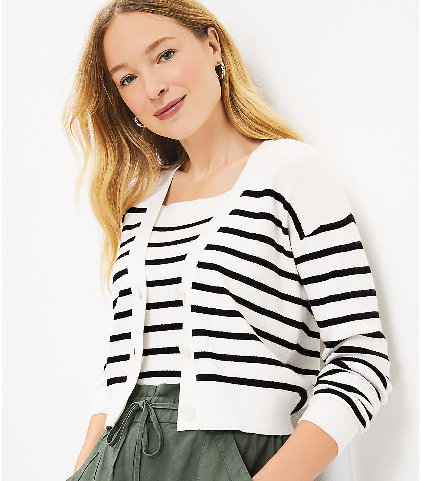 Striped Ribbed Sweater Tank Top