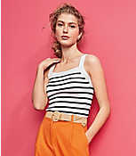 Striped Ribbed Sweater Tank Top carousel Product Image 4
