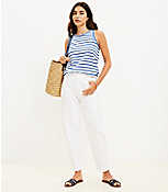 High Rise Barrel Jeans in White carousel Product Image 2