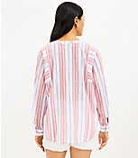 Striped Henley Everyday Pocket Tunic Shirt carousel Product Image 3
