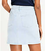 Denim Shift Skirt in Indigo Stripe carousel Product Image 3
