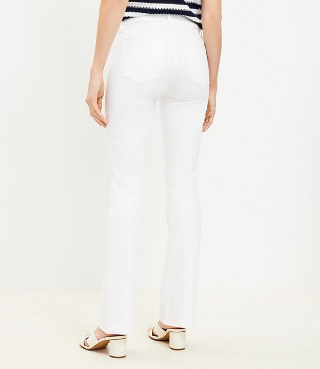 Curvy Mid Rise Boot Jean in White