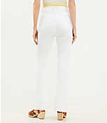 Curvy Button Front Fresh Cut High Rise Slim Flare Jeans in White carousel Product Image 2