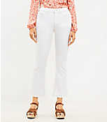 Curvy High Rise Kick Crop Jeans in White carousel Product Image 1
