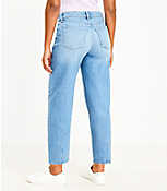 Curvy High Rise Barrel Jeans in Light Mid Indigo Wash carousel Product Image 2