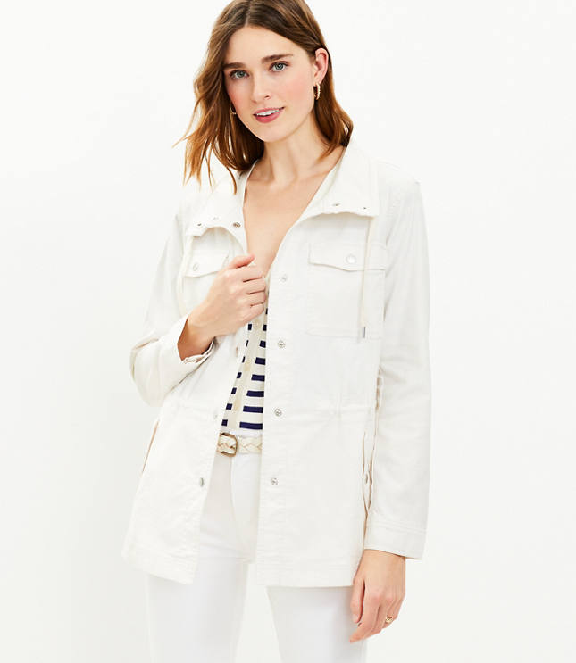 Cotton utility jacket on sale women