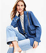 Chambray Relaxed Blazer carousel Product Image 2