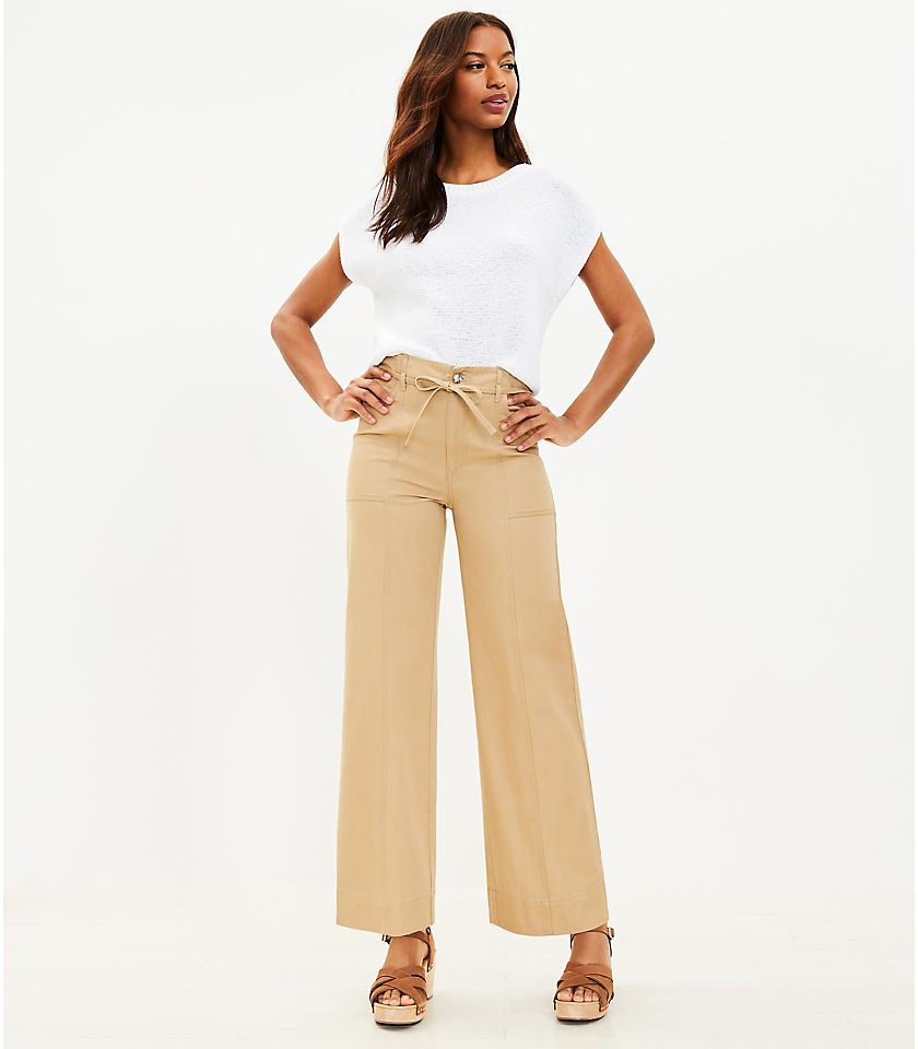Petite Stovepipe Pants in Twill
