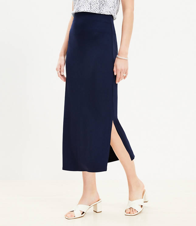 Midi skirt with slits on both sides sale