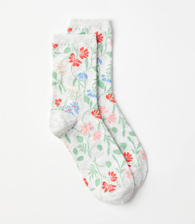 Floral Crew Socks