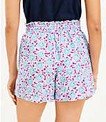 Pull On Linen Blend Shorts in Bloom carousel Product Image 3
