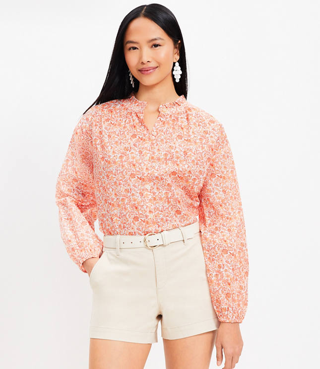 Pull On Shorts in Poplin