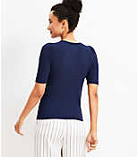 Ribbed Henley Tee carousel Product Image 3