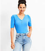 Ribbed Henley Tee carousel Product Image 1