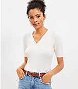 Ribbed Henley Tee carousel Product Image 1