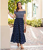 Clip Tiered Pull On Midi Skirt carousel Product Image 3