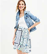 Patchwork Ruffle Wrap Skirt carousel Product Image 1