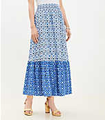 Doily Floral Tiered Pull On Midi Skirt carousel Product Image 2