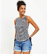 Striped Side Tie Tank Top carousel Product Image 2