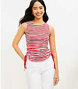 Striped Side Tie Tank Top carousel Product Image 1