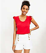 Flutter Sleeve Scoop Neck Tee carousel Product Image 1