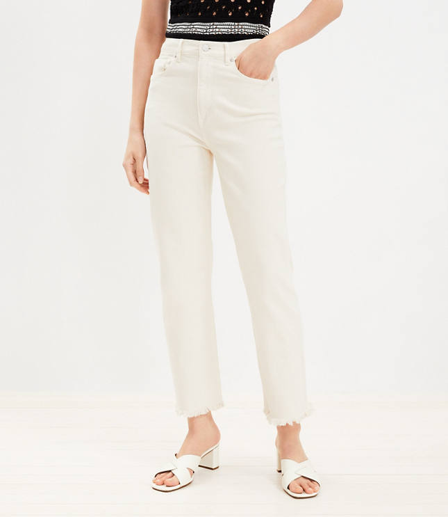 Petite High Rise Wide Leg Jeans in White