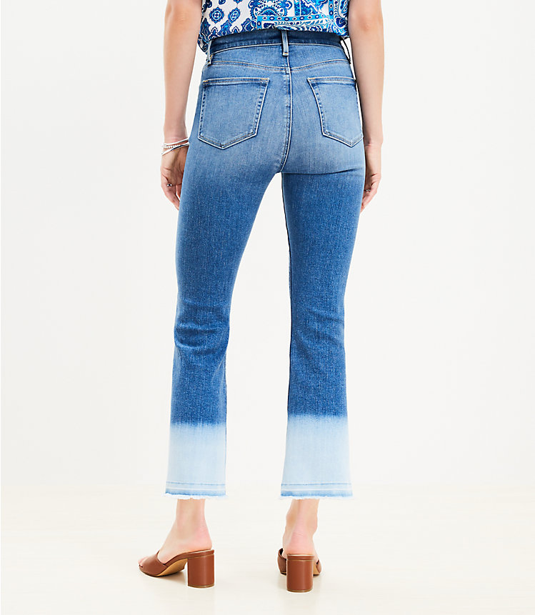 Let Down Hem High Rise Kick Crop Jeans in Bleach Out Wash image number 2