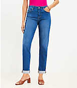 Girlfriend Jeans in Dark Stone Wash carousel Product Image 1
