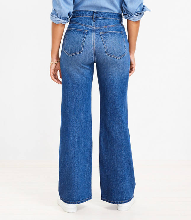 High Waisted Wide Leg Jeans 29 Inseam