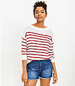 Striped 3/4 Sleeve Sweater carousel Product Image 1