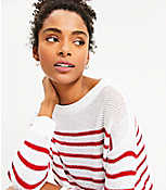 Striped 3/4 Sleeve Sweater carousel Product Image 2
