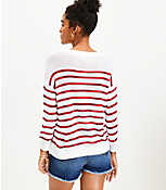 Striped 3/4 Sleeve Sweater carousel Product Image 3