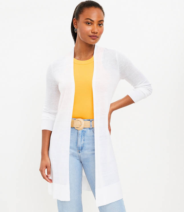 Women's lightweight white on sale cardigan