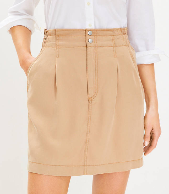 Camel hotsell paperbag skirt