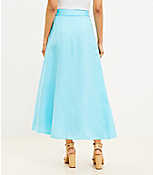 Linen Blend Belted Midi Skirt carousel Product Image 3