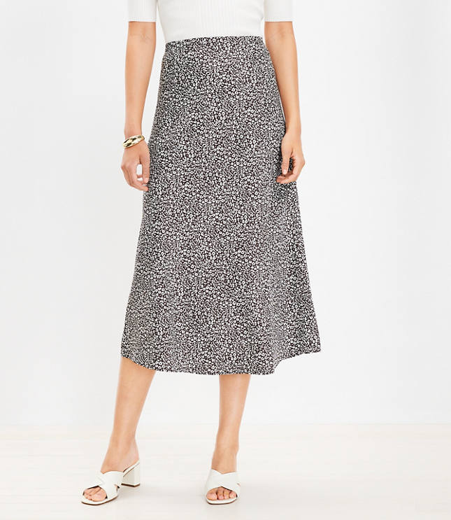 Cheetah Print Bias Midi Skirt